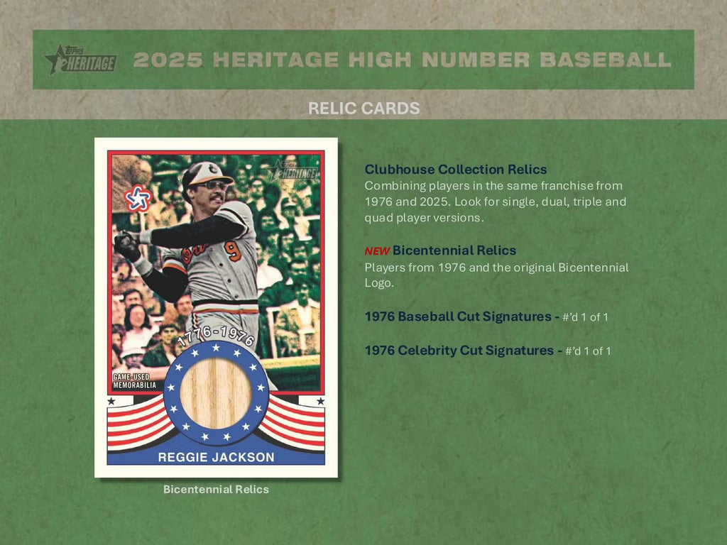 2025 Topps Heritage High Number Baseball Hobby Box